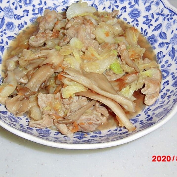 豚肩ロース肉と舞茸の白菜グリル